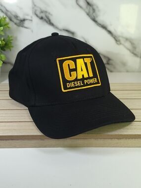 CAT Caterpillar Diesel Power Black & Yellow Cap. Adjustable